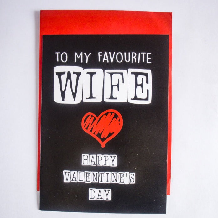 To My Favourite Wife-Open Valentine Greeting Card