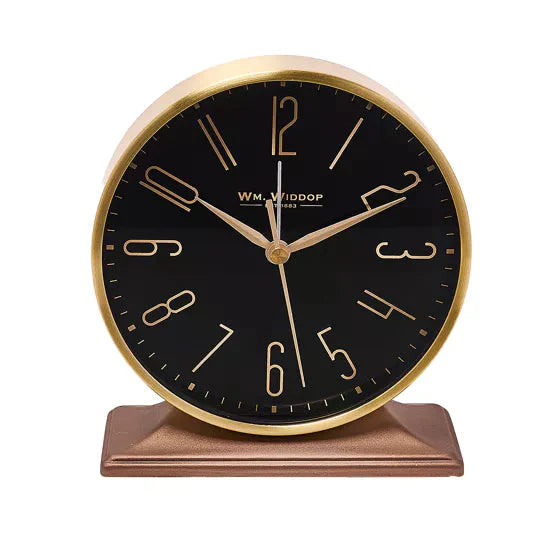 Black & Gold Mantel Alarm Clock