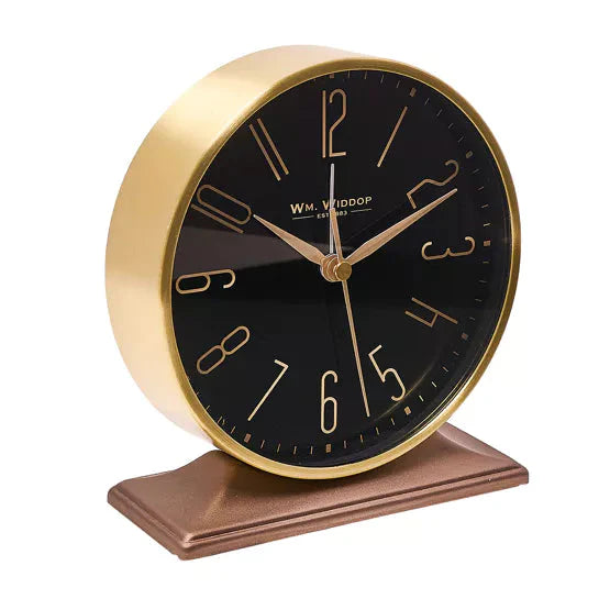 Black & Gold Mantel Alarm Clock