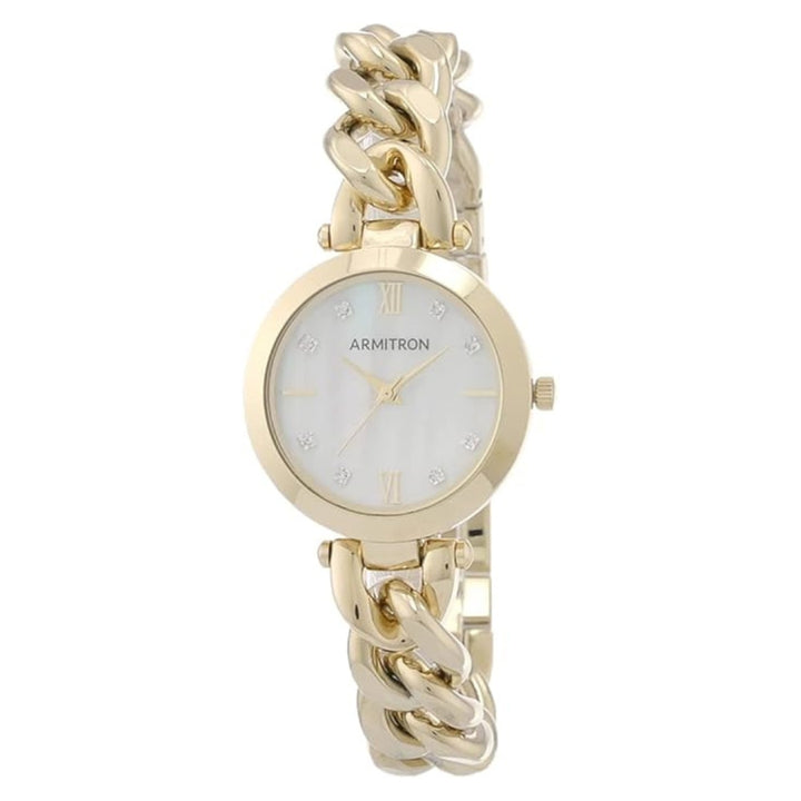 Armitron Crystal Accented Chain Bracelet Female Wristwatch