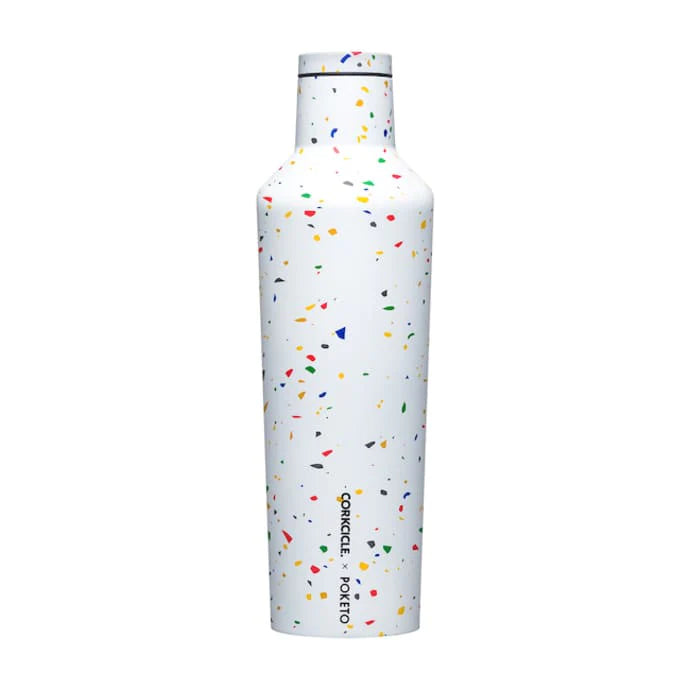 Corkcicle Canteen White Terrazzo Travel Bottle